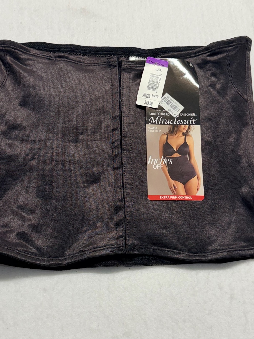 Miraclesuit Women's Extra Firm Waist Cincher Shapewear - Black XXL NWT